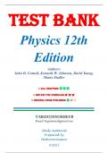 Test Bank for Physics&comma; 12th Edition by John D&period; Cutnell&comma; 9781119773535 &lpar;Complete Chapters 1-32&rpar;