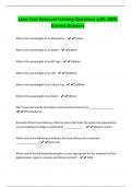 Laser Hair Removal training Questions with 100&percnt; Correct Answers