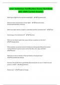Laser Technician Certification Exam&vert; Questions with 100&percnt; Correct Answers