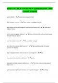 Laser CERTIFICATION REVIEW Questions with 100&percnt; Correct Answers
