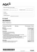AQA A LEVEL BUSINESS PAPER 2 JUNE 2024 FINAL QUESTION PAPER