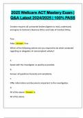 2025 Wellcare ACT Mastery Exam &vert; Q&A Latest 2024&sol;2025 &vert; 100&percnt; PASS