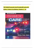 Test Bank For Paramedic Care&colon; Principles & Practice&comma; 6th edition Volume 5 by Bledsoe&comma; All 16 Chapters Covered &vert;&vert;Complete A&plus; Guide