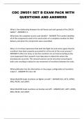 CDC 2W051 SET B EXAM PACK WITH  QUESTIONS AND ANSWERS