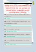 CERTIFIED COMPLIANCE AND ETHICS PROFESSIONAL  &lpar;CCEP&rpar; PRACTICE 2025- 2026 QUESTIONS WITH  DETAILED VERIFIED ANSWERS &lpar;100&percnt; CORRECT  ANSWERS&rpar; &sol;ALREADY GRADED A&plus;
