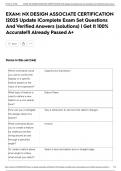 EXAM&colon; NX DESIGN ASSOCIATE CERTIFICATION &vert;2025 Update &vert;Complete Exam Set Questions And Verified Answers &lpar;solutions&rpar; &vert; Get It 100&percnt; Accurate&excl;&excl;&vert; Already Passed A&plus;