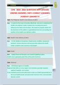 CHN 2025- 2026 QUESTIONS WITH DETAILED  VERIFIED ANSWERS &lpar;100&percnt; CORRECT ANSWERS&rpar;  &sol;ALREADY GRADED A&plus;