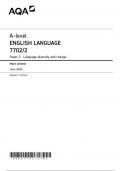 AQA A LEVEL ENGLISH LANGUAGE PAPER  1 AND 2  JUNE 2024 FINAL QUESTION PAPERS AND MARK SCHEMES
