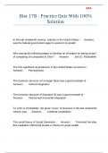Hist 17B - Practice Quiz With 100- Solution