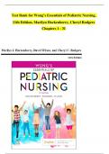 Test Bank for Wong&rsquo;s Essentials of Pediatric Nursing&comma;  11th Edition&comma; Marilyn Hockenberry&comma; Cheryl Rodgers Chapters 1 - 31 &emsp;