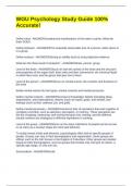 WGU Psychology Study Guide 100&percnt; Accurate&excl;