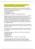 Content Exam Subtest 1 &lpar;Language And Literacy&rpar; &ndash; Questions With Comprehensive Solutions 