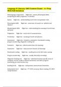 Language & Literacy &lpar;305 Content Exam&rpar; - A&plus; Prep With Full Solutions