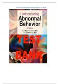 Test Bank for Understanding Abnormal Behavior&comma; 12th Edition&comma; Sue All Chapters 1-17