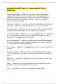 Content Test 305 Literacy &ndash; Questions & Expert Solutions