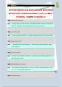 DEVICE CONFIG AND MANAGEMENT QUESTIONS  WITH DETAILED VERIFIED ANSWERS &lpar;100&percnt; CORRECT  ANSWERS&rpar; &sol;ALREADY GRADED A&plus;