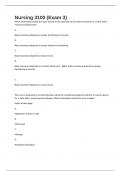 Nursing 3100 &lpar;Exam 3&rpar;&period; 492 questions and answers 