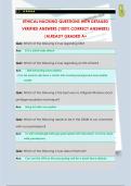 ETHICAL HACKING QUESTIONS WITH DETAILED  VERIFIED ANSWERS &lpar;100&percnt; CORRECT ANSWERS&rpar;  &sol;ALREADY GRADED A&plus;