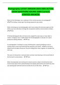 Photography LATEST VERSION 2024-2025 ACTUAL EXAM QUESTIONS SOLVED 100&percnt; Correct&vert; VERIFIED ANSWERS