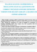 PGA PGM 3&period;0 LEVEL 3 SUPERVISING & DELEGATING EXAM ALL QUESTIONS AND CORRECT DETAILED ANSWERS TOP RATED VERSION FOR 2024-2025 ALREADY A GRADED AND EXPERT APPROVED