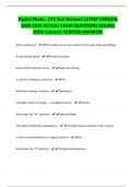Digital Photo - CTE Test Review&excl; LATEST VERSION 2024-2025 ACTUAL EXAM QUESTIONS SOLVED 100&percnt; Correct&vert; VERIFIED ANSWERS
