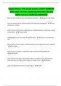 Digital Photo- CTE Study Guide&excl; LATEST VERSION 2024-2025 ACTUAL EXAM QUESTIONS SOLVED 100&percnt; Correct&vert; VERIFIED ANSWERS