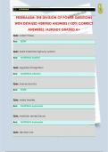 FEDERALISM&colon; THE DIVISION OF POWER QUESTIONS  WITH DETAILED VERIFIED ANSWERS &lpar;100&percnt; CORRECT  ANSWERS&rpar; &sol;ALREADY GRADED A&plus;