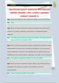 HEALTHCARE QUALITY QUESTIONS WITH DETAILED  VERIFIED ANSWERS &lpar;100&percnt; CORRECT ANSWERS&rpar;  &sol;ALREADY GRADED A&plus;