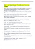 Intro to Statistics- Final Exam Correct 100&percnt;
