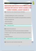 INNOVATION AND TECHNOLOGICAL MANAGEMENT QUESTIONS WITH DETAILED VERIFIED ANSWERS &lpar;100&percnt;  CORRECT ANSWERS&rpar; &sol;ALREADY GRADED A&plus;