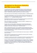 StraighterLine Business Statistics MAT150 Correct 100&percnt;