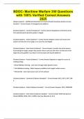 BDOC- Maritime Warfare 350 Questions with 100&percnt; Verified Correct Answers 2025
