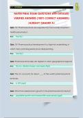 NAPSR FINAL EXAM QUESTIONS WITH DETAILED  VERIFIED ANSWERS &lpar;100&percnt; CORRECT ANSWERS&rpar;  &sol;ALREADY GRADED A