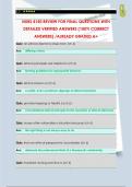 NURS 4150 REVIEW FOR FINAL QUESTIONS WITH  DETAILED VERIFIED ANSWERS &lpar;100&percnt; CORRECT  ANSWERS&rpar; &sol;ALREADY GRADED A&plus;