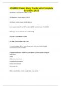 JOSMRC Exam Study Guide with Complete Solutions 2025