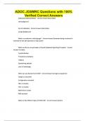 ADOC JOSMRC Questions with 100&percnt; Verified Correct Answers