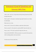 Astronomy Exam &num;1 Questions and Answers 100&percnt; Pass