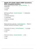 NASM CPT EXAM CHEAT SHEET Questions With Complete Solutions&period;