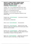 RICKY-S CFRN STUDY GUIDE EXAM QUESTIONS AND ANSWERS 100- SOLVED &lpar;Newest 2025&rpar;