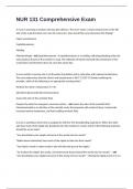 NUR 131 Comprehensive Exam&period; 240 Questions and answers 