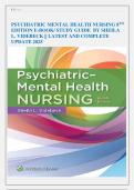 PSYCHIATRIC MENTAL HEALTH NURSING 8TH EDITION E-BOOK&sol; STUDY GUIDE BY SHEILA  L&period; VIDEBECK &vert;&vert; LATEST AND COMPLETE  UPDATE 2025 