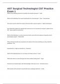 AST Surgical Technologist CST Practice Exam 1 2025&sol;2026&period; 175 questions and answers 
