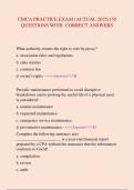 CMCA PRACTICE EXAM &lpar;ACTUAL 2025&rpar; QUESTIONS WITH COMPLETE SOLUTION