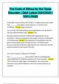 TEXAS TEACHERS ASSESSMENT BUNDLED EXAMS&colon;&colon;&colon;&colon; Q&A LATEST 2024&sol;2025