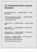 NU 185 Med Surge II EXAM 3 questions with answers