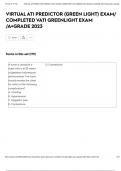 VIRTUAL ATI PREDICTOR &lpar;GREEN LIGHT&rpar; EXAM&sol; COMPLETED VATI GREENLIGHT EXAM &sol;A&plus;GRADE 2023
