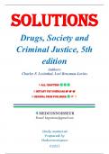 Solutions Manual - Drugs&comma; Society&comma; and Criminal Justice&comma; 5th Edition &lpar;Levinthal&comma; 2019&rpar;&comma; Chapters 1-16 &vert; All Chapters Covered