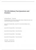 TCI &lpar;7th Edition&rpar; Test Questions and Answers