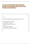 IT GLUE CERTIFIED TECHNICIAN EXAM 2025 QUESTIONS WITH ALL PASSED ANSWERS&excl;&excl;
