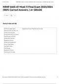 NRNP 6665-01 Week 11 Final Exam 2023&sol;2024 &lpar;100&percnt; Correct Answers &sol; A&plus; GRADE